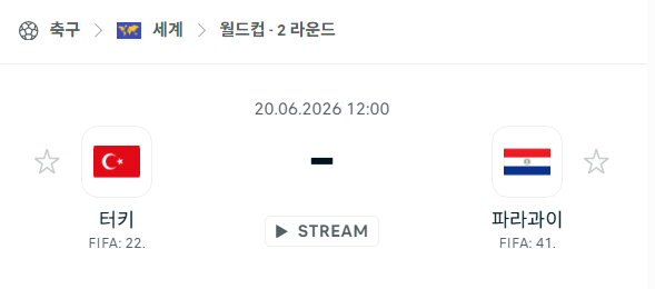 [북중미 월드컵] 6월20일 튀르키예 vs 파라과이 | 스포츠 분석 무료 중계 토친놈